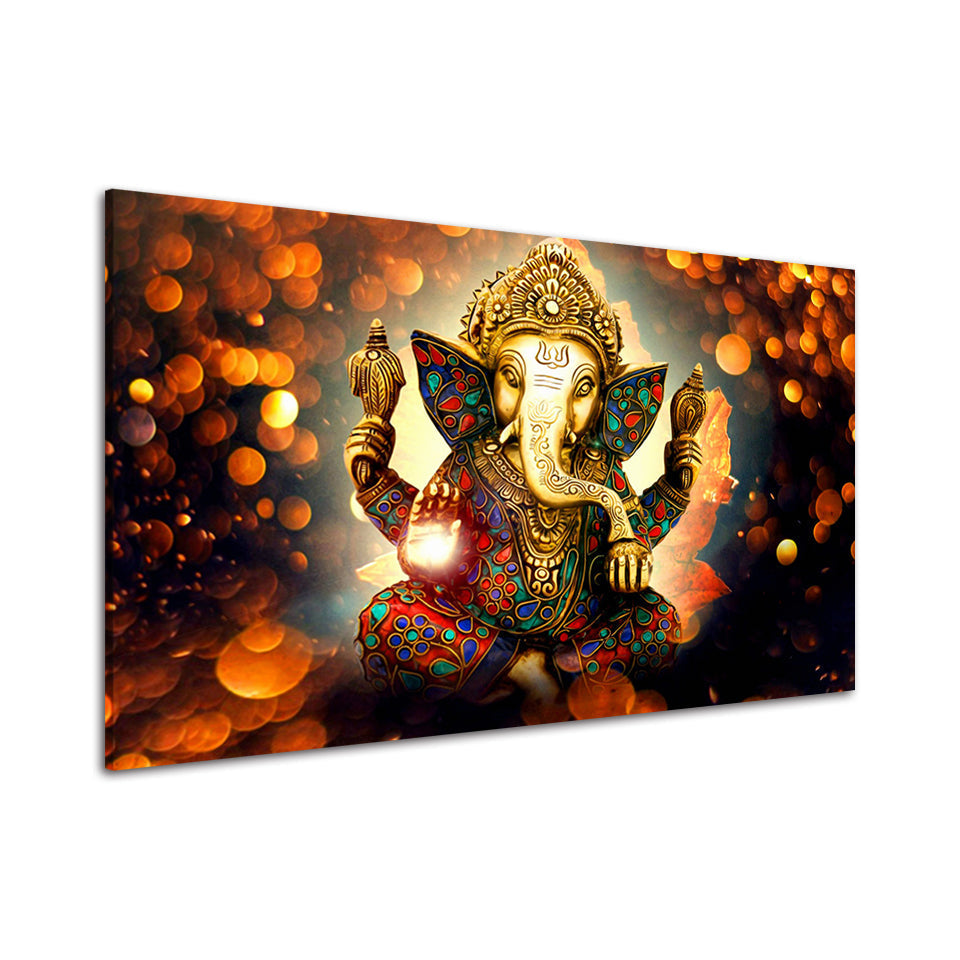 Hindu Lord Ganesha - Leinwand Wandkunst Malerei