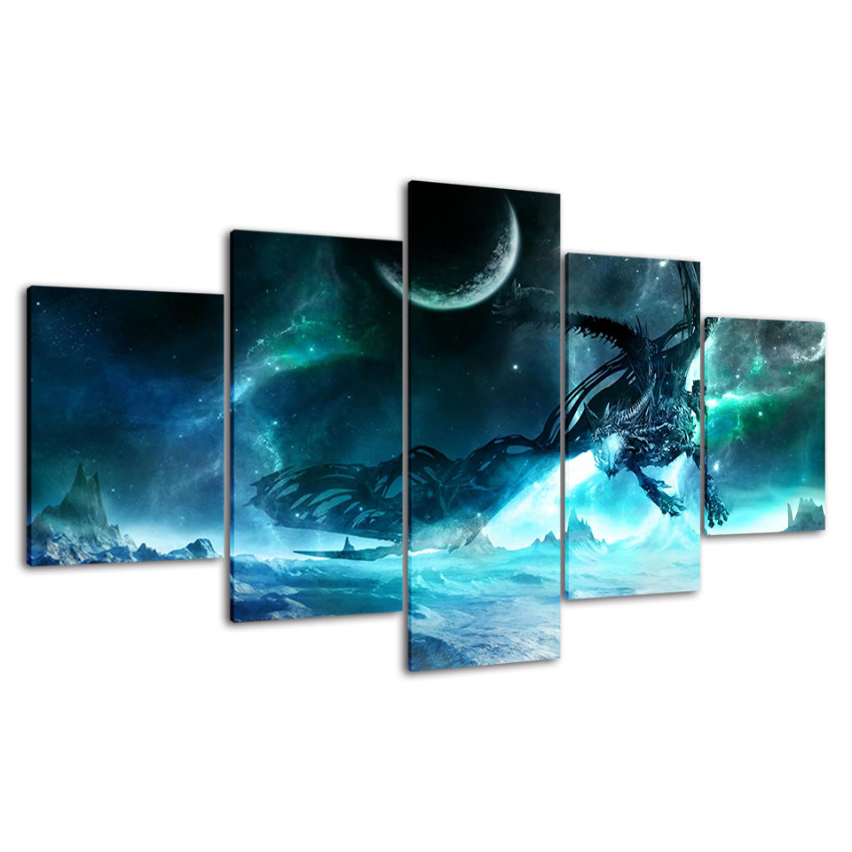 Nachtgalaxie-Kreatur - Leinwandbild