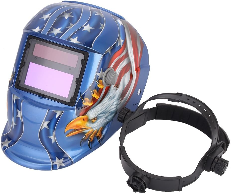 Automatisch abdunkelnder Schweißhelm mit großem Sichtfeld in Echtfarben