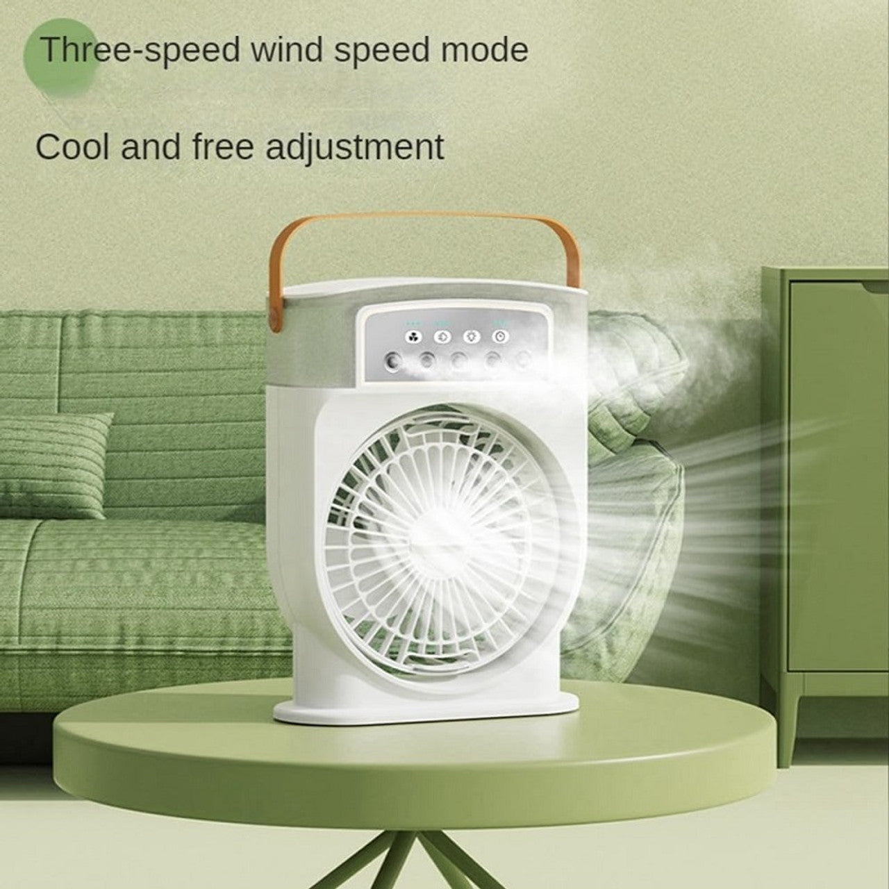 Portabler Airconditioner Ventilator, Mini Verdunstungs-Klimaanlage mit 7 Farben LED | Brehn