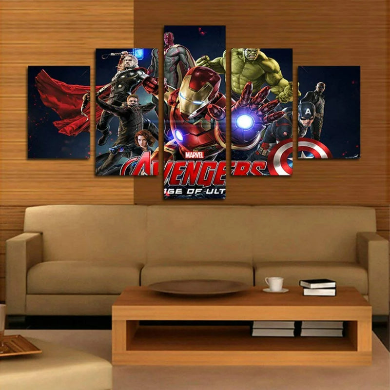 Set mit 5 Avengers-Leinwänden
