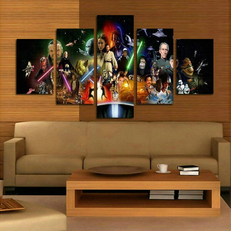 Set mit 5 Stormtrooper-Wandbildern
