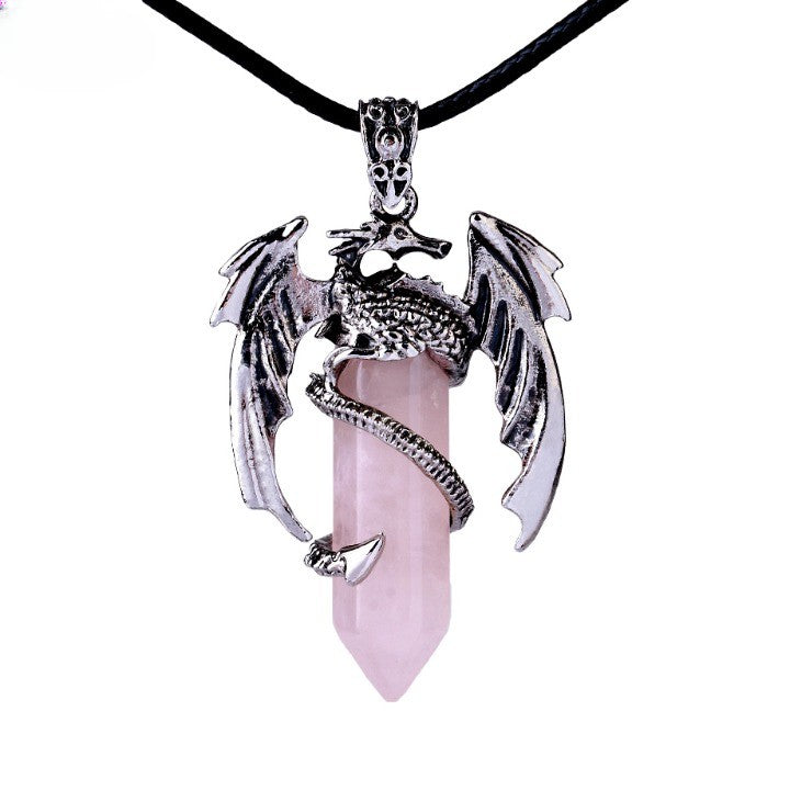 Brehn | Bohemian Stil Natürlicher Mystischer Edelstein Drachenanhänger