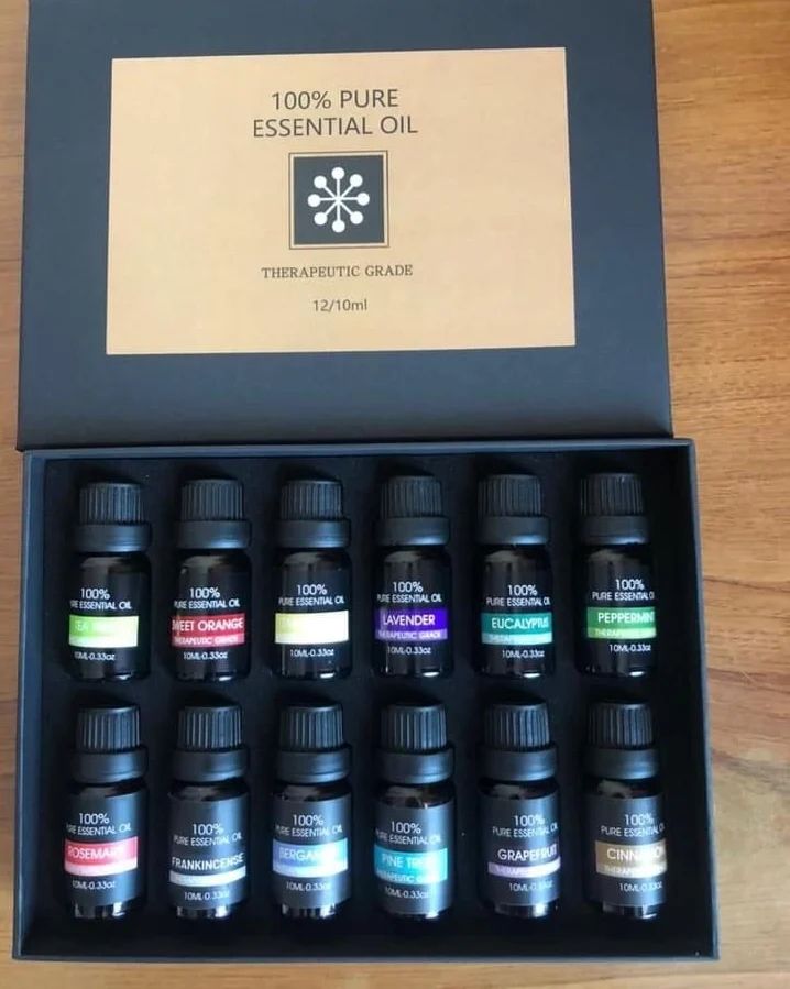 Set aus 12 reinen ätherischen Ölen Geschenkset