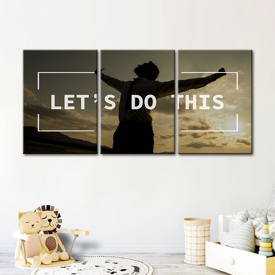 Lass es uns tun 3 Teile - Leinwand Wandkunst Gemälde