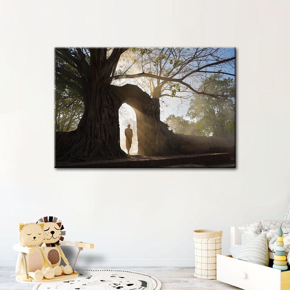 Lone Man Nature - Leinwand Wandkunst Malerei