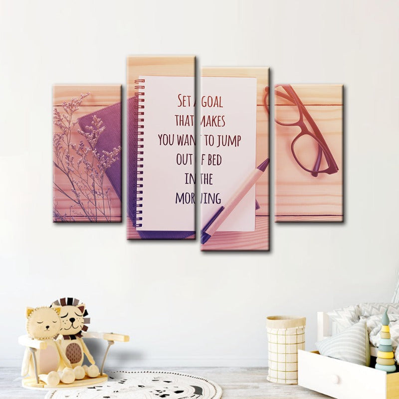 4-teiliges inspirierendes Kunstwerk - Leinwand Wandkunst Gemälde