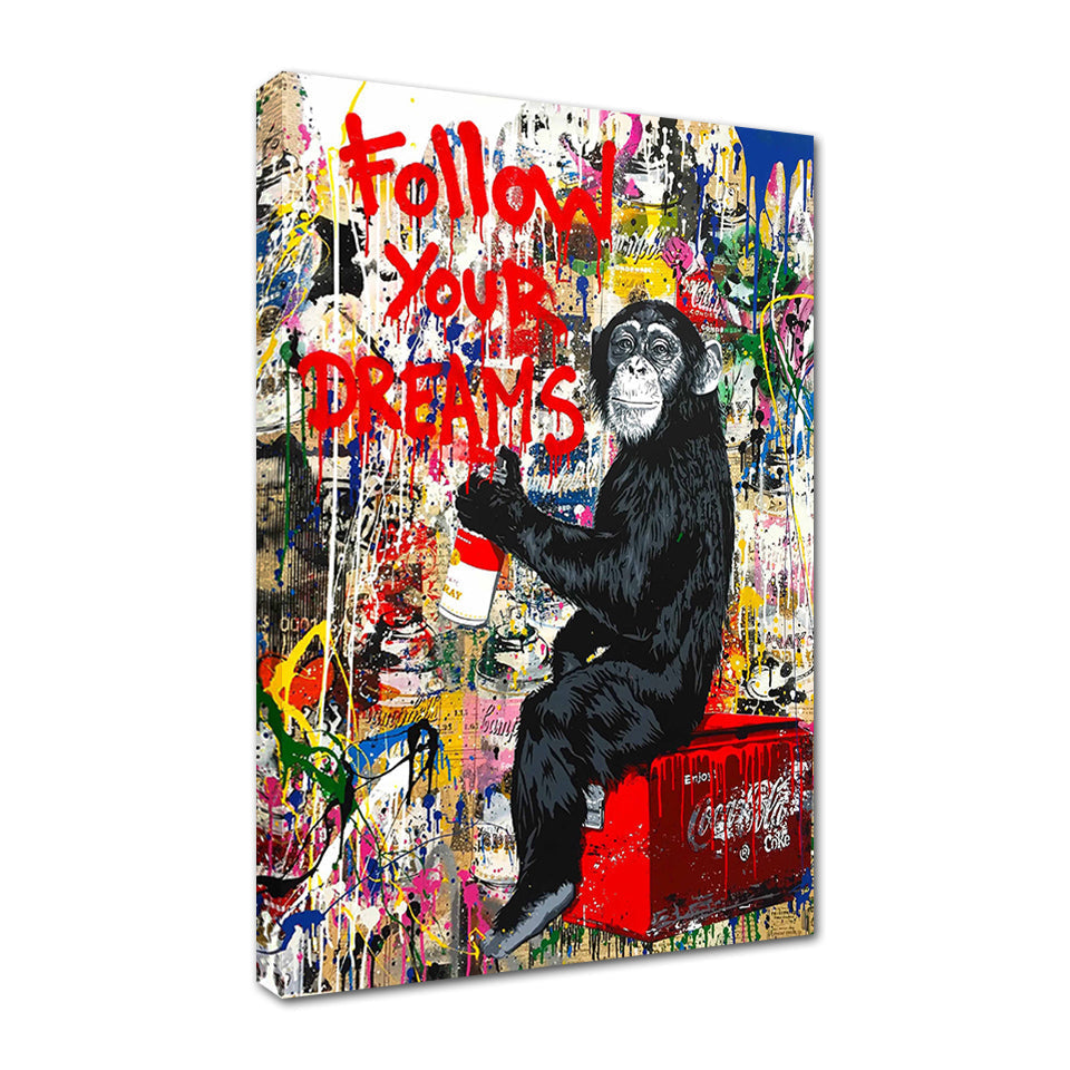 Folge Deinen Träumen - Leinwand Wandkunst Gemälde