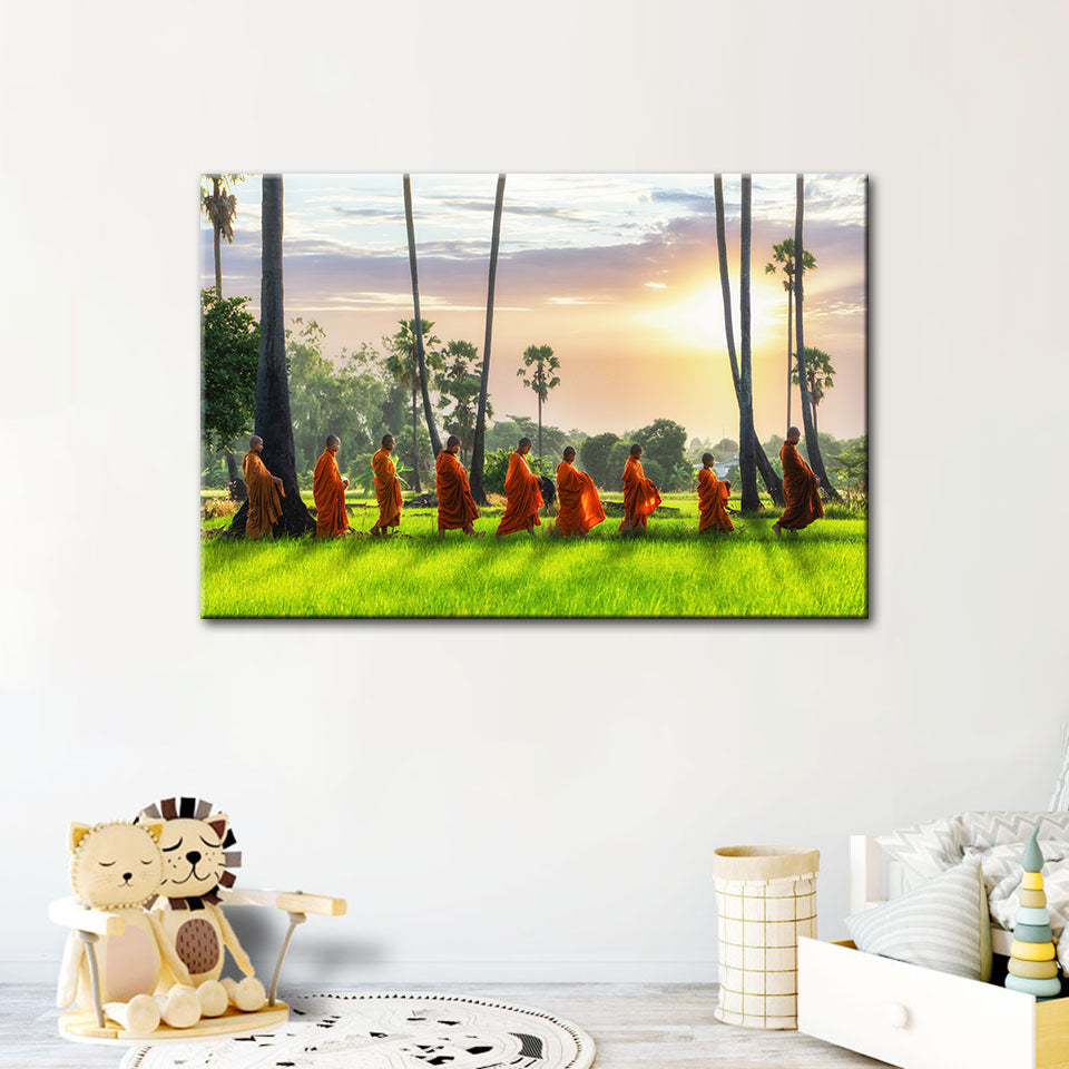 Morgen Spaziergang - Leinwand Wandkunst Malerei
