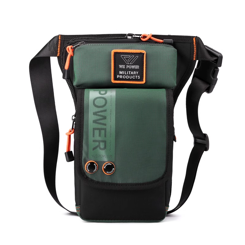 Brehn | Personalisierte Herren Motorradstil wasserdichte Nylon Bein-Brusttasche