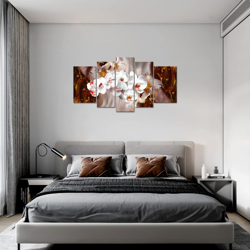 Set mit 5 Rosen-Leinwandbildern