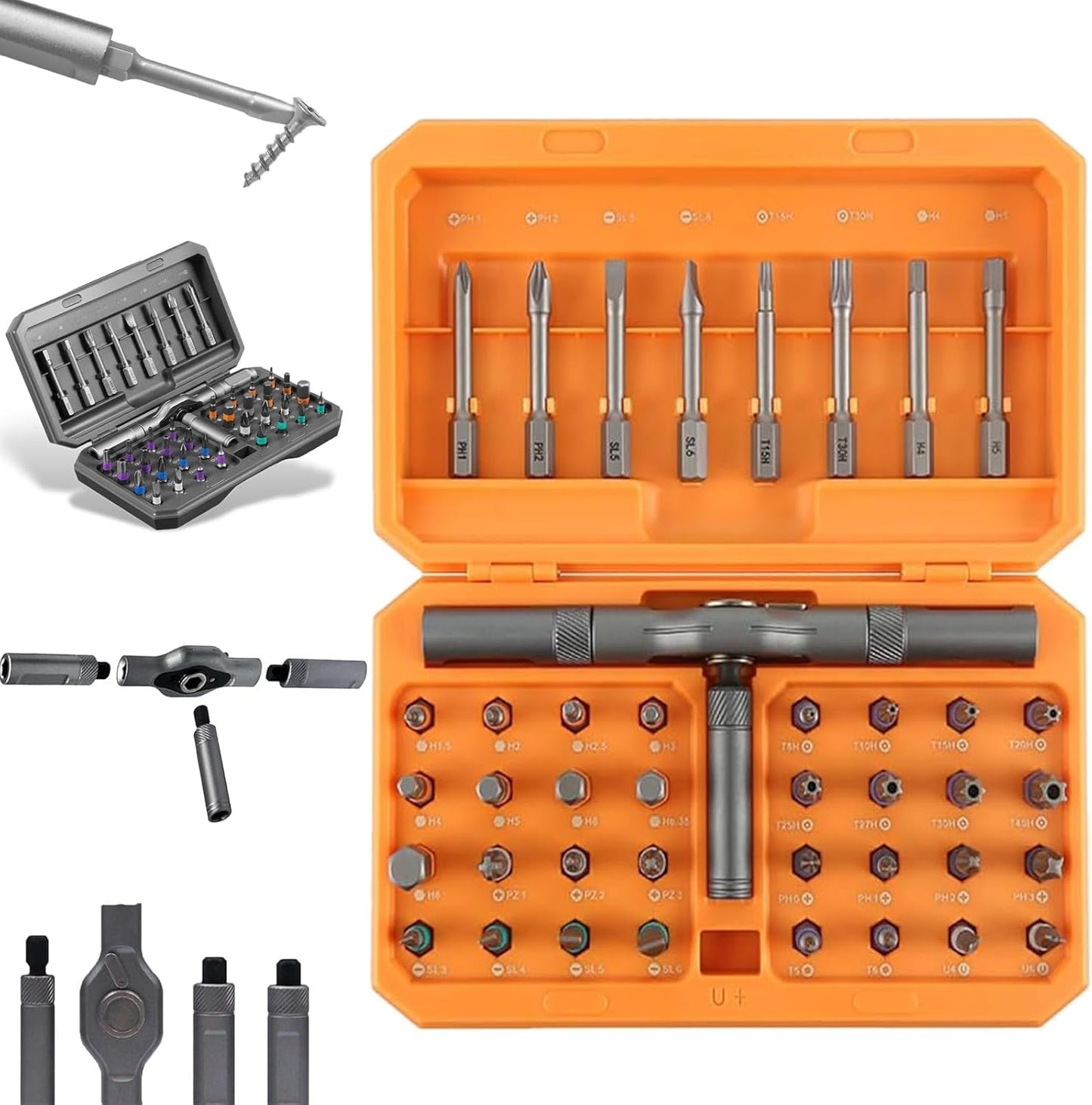42-in-1 Magnetschraubendreher-Set – Präzisions-Reparaturwerkzeug-Set mit Bits und Griff – Fixaro