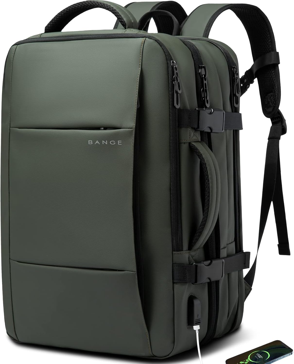 Erweiterbarer 26–45L wasserdichter Reisen-Rucksack mit Laptop-Fach & Duffle-Trage | Brehn