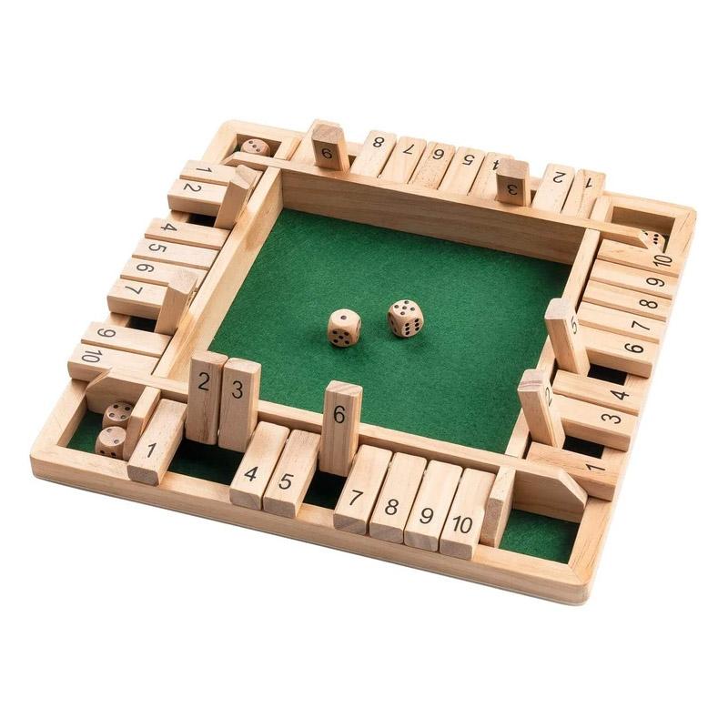 Shut The Box Spiel - Spaß Tisch Mathematik Spiel für Erwachsene und Kinder | Brehn
