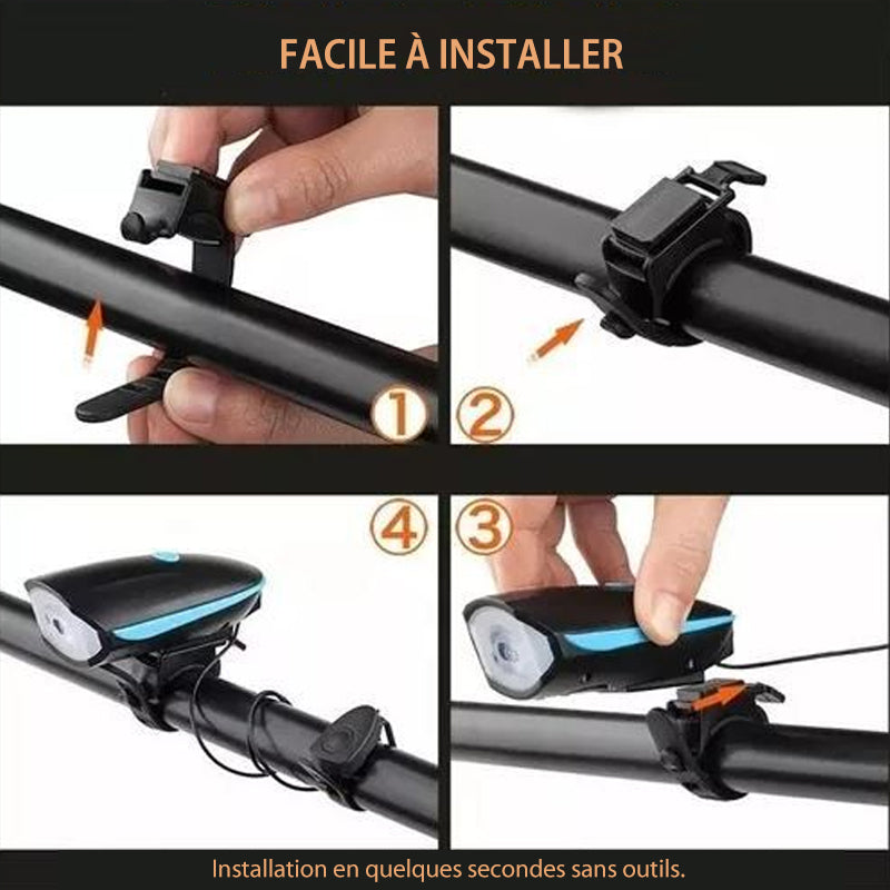 Wiederaufladbare USB-Mountainbike-Frontleuchte | Brehn