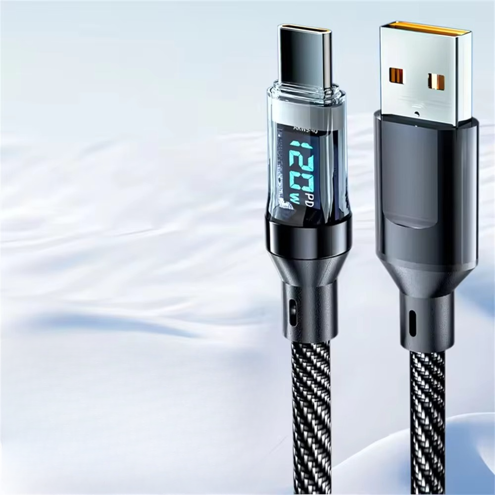 SuperCharge 120W Typ-C Schnellladekabel mit LED-Anzeige