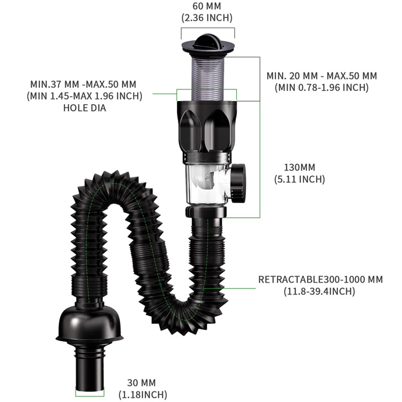 Flexibler Siphon Abflussrohr | Brehn
