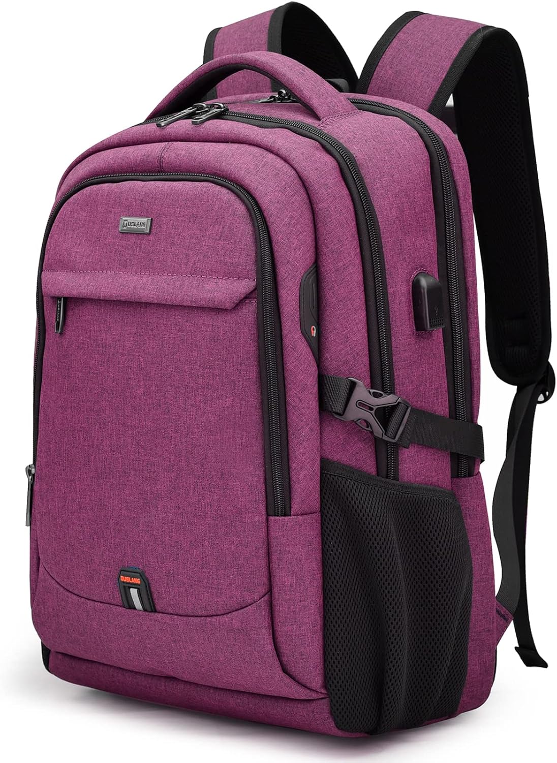 Wasserabweisender Reise-Laptop-Rucksack mit USB-Anschluss & organisierter Aufbewahrung | Brehn