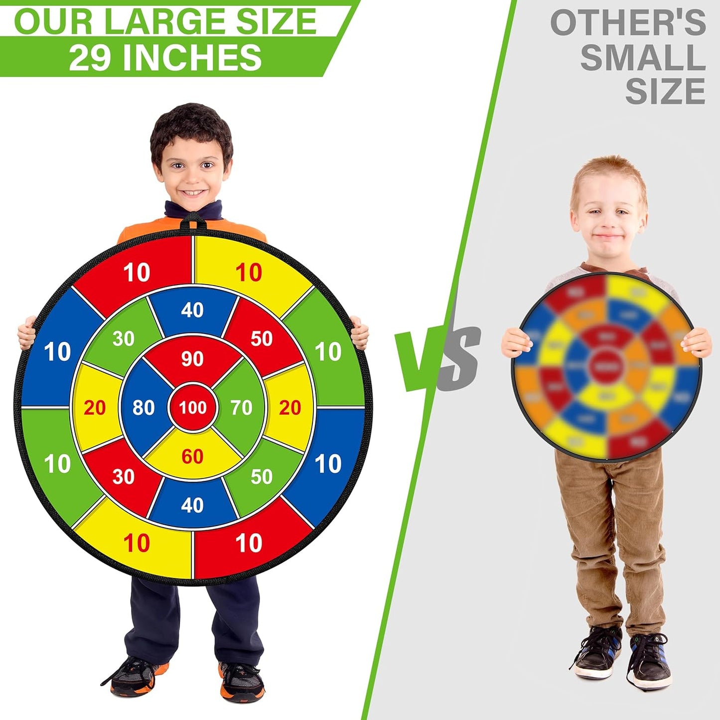 Brehn | Großes doppelseitiges Dartboard für Kinder – Spielen, Lernen und Entspannen