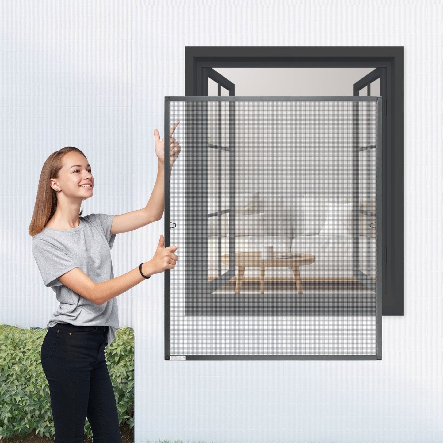 Fliegengitter Fenster Insektenschutz Anthrazit | Brehn