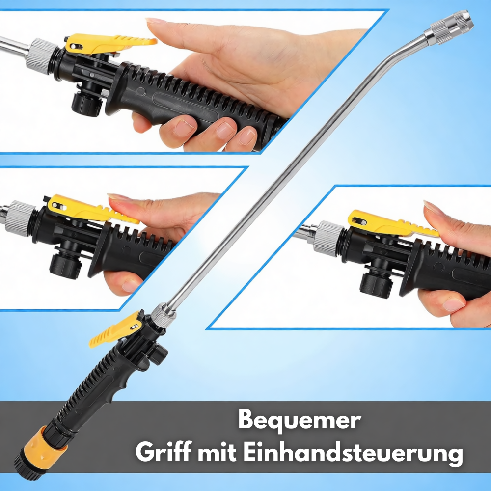 AquaForce 2-in-1 Hochdruckwasserpistole — Mach Schluss mit Schmutzstress und genieße mühelose Glanzmomente! | Brehn