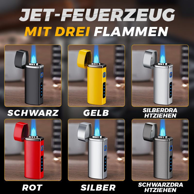 Jet-Feuerzeug mit drei Flammenn