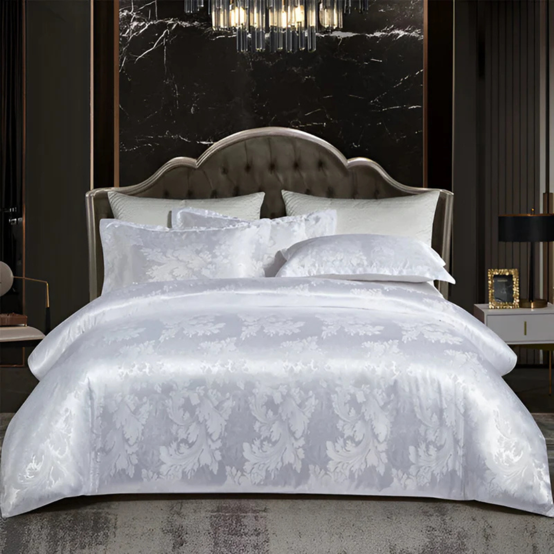 Brehn | Schönes Satin Bettbezug mit Blumenmuster