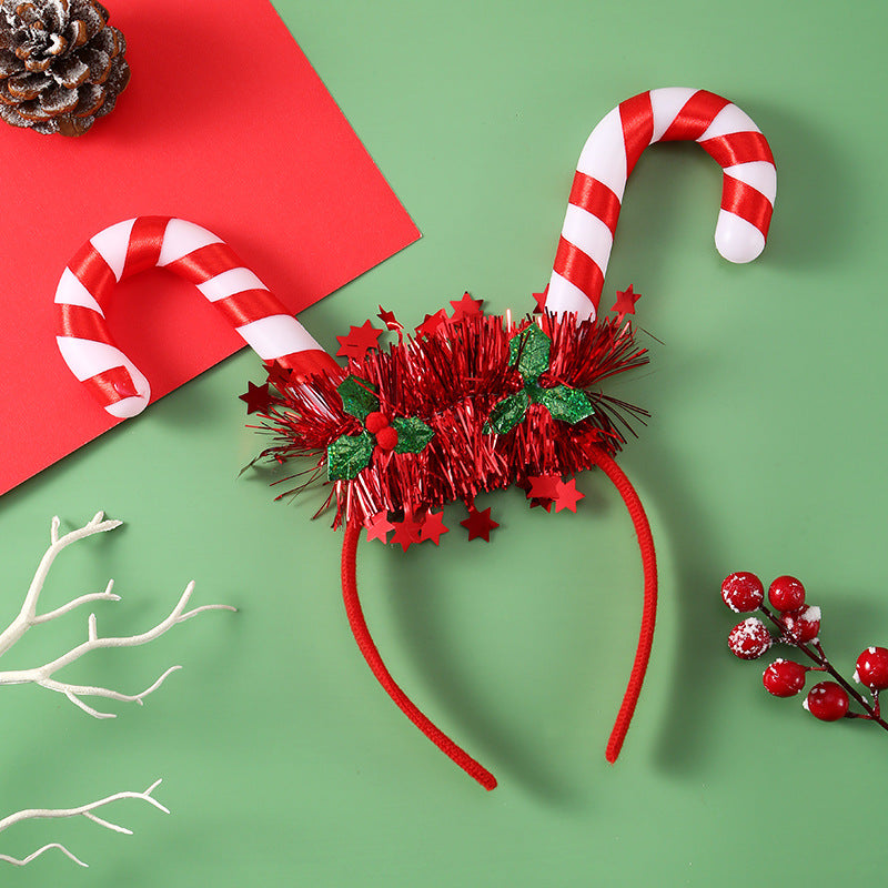 Brehn | IPC Weihnachten Haarband Leuchtendes Stirnband Weihnachtsbaum Schneeflocke Haarband Hirschgeweih Licht Blinkendes Kopfschmuck Frohe Weihnachten Geschenk
