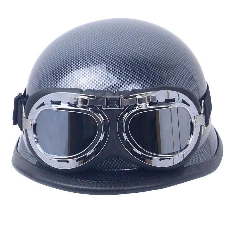 Retro-Motorradhelm mit Brille Brehn