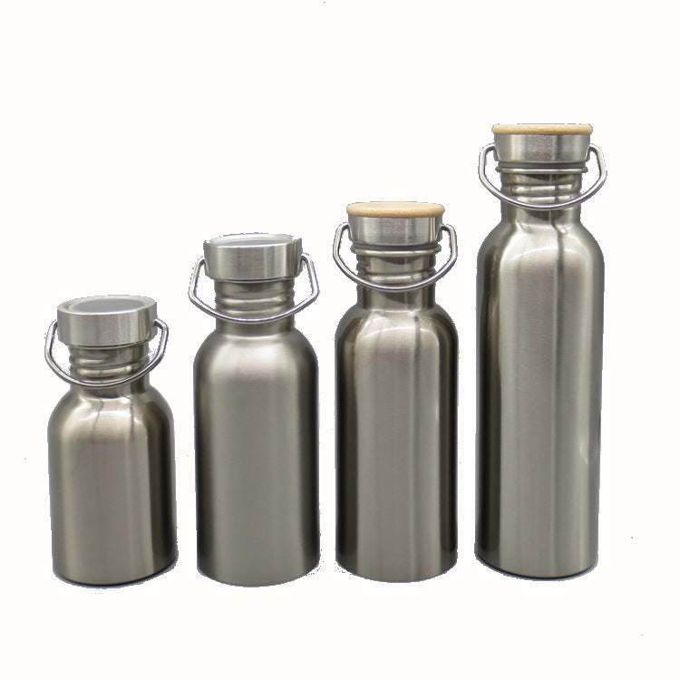 Damen Premium Edelstahl Wasserflasche mit Bambusverschluss Brehn