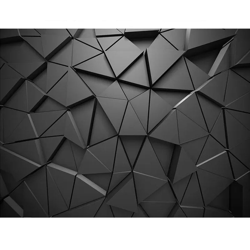 Brehn | Whole Fotografie 3D Driehoek Muur voor Vergaderzaal in Zwart en Grijs, Op Maatgemaakt
