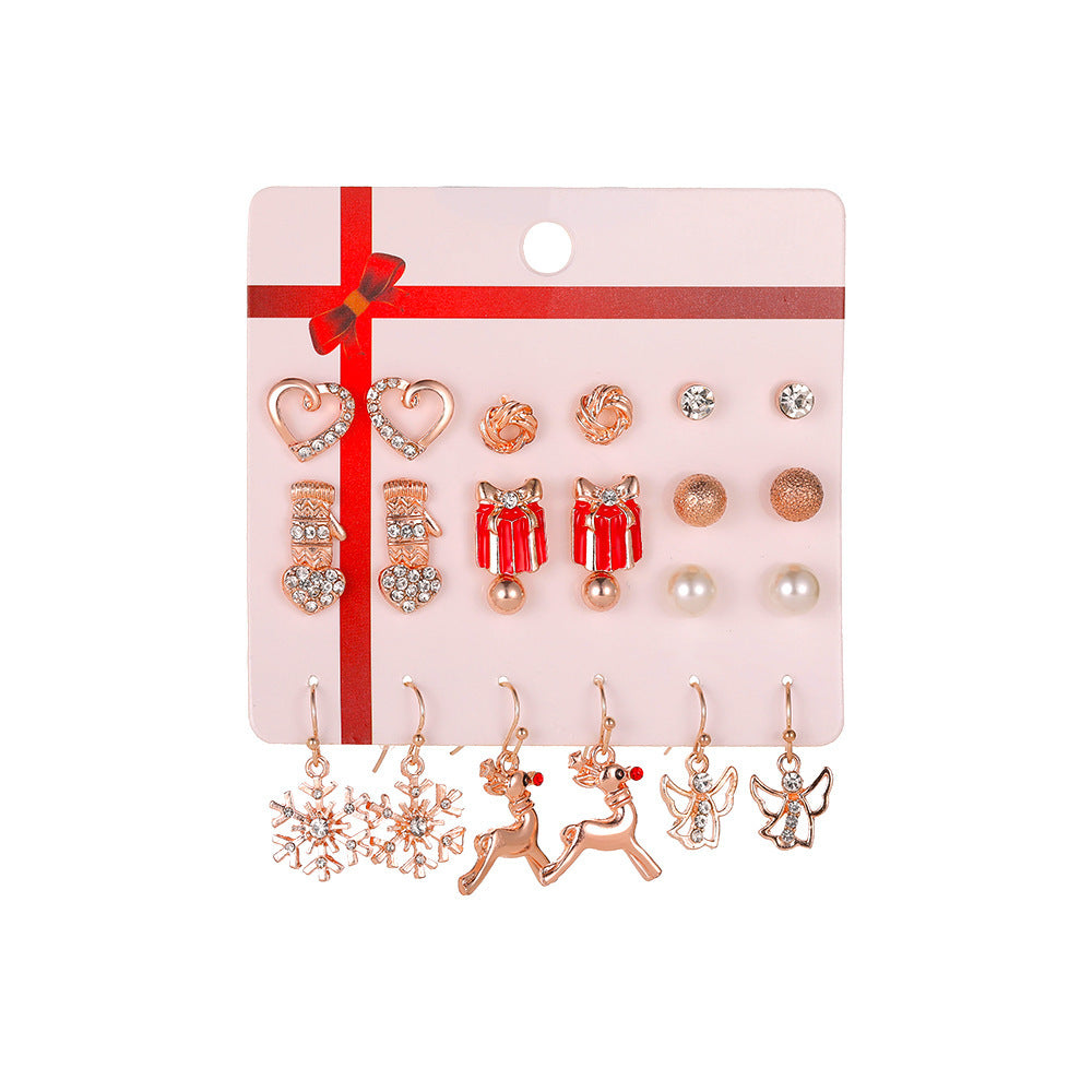 Brehn | Neues Feiertags-Set Ohrringe Santa Tropfend