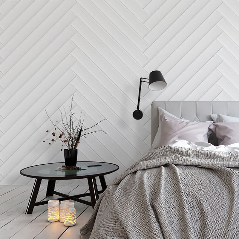 Brehn | Einfache Fischgrätentapete Aufkleber für Wohnkultur Geometrien Wandkunst, Maßgeschneidert