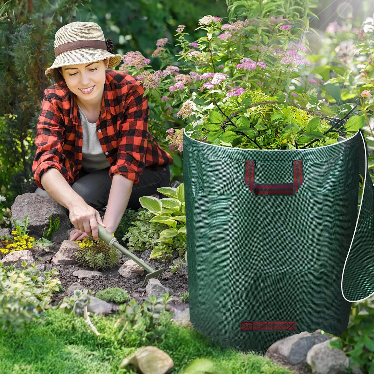 Gartenabfallsack Gartensack 272L mit Deckel | Brehn