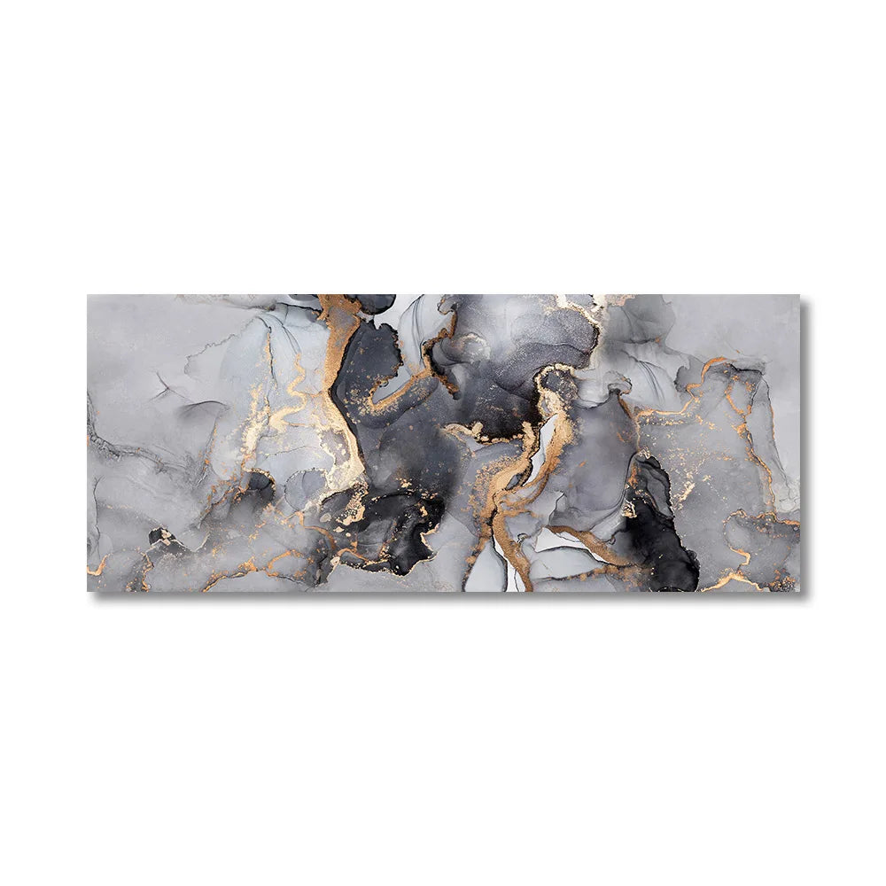 Abstrakte Graue Goldene Flüssigmarmor Druck Wandkunst Fine Art Leinwanddrucke Breitformatbilder Für Über Dem Sofa Kunst Für Über Dem Bett