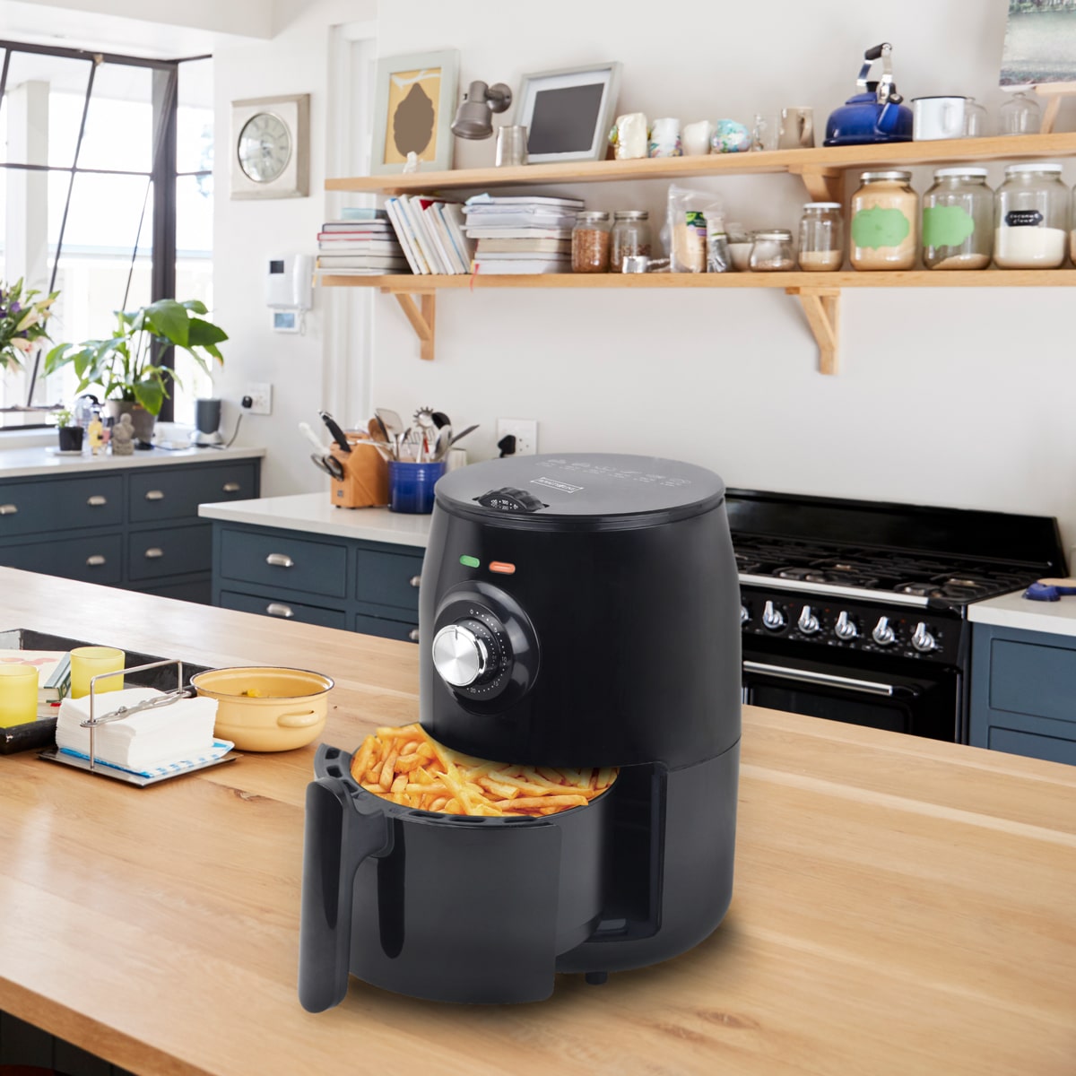 Airfryer Heißluftfritteuse 1,8 L. von Royalty Line (fettarm: grillen, backen, braten und frittieren) | Brehn