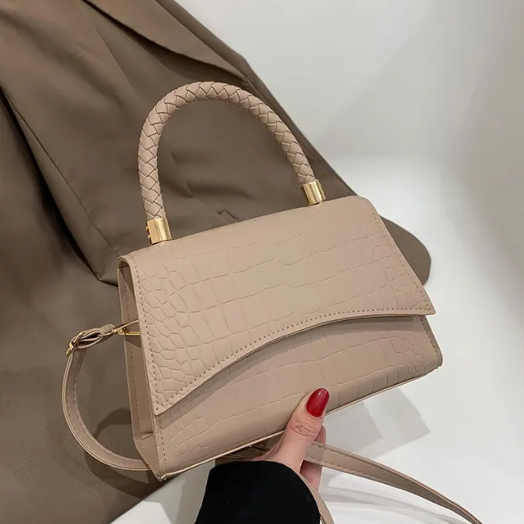 Stil Feder Damenhandtasche aus PU-Leder mit Crossbody-Gurt | Brehn