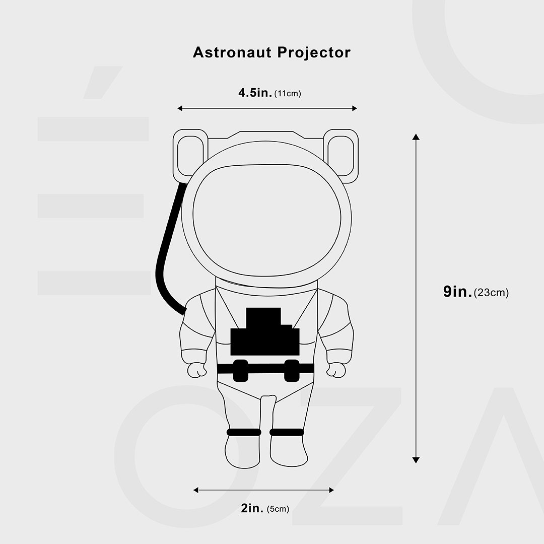 Sternenhimmel-LED-Projektor – Astronautenlampe mit 360° drehbarem Kopf und Fernbedienung für Schlaf- und Wohnzimmer
