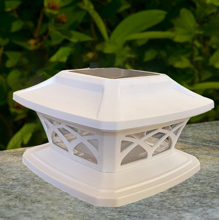 Moderne Einfachheit Quadratisch Kunststoff LED Postkopf Licht Außenlicht Für Garten | Brehn