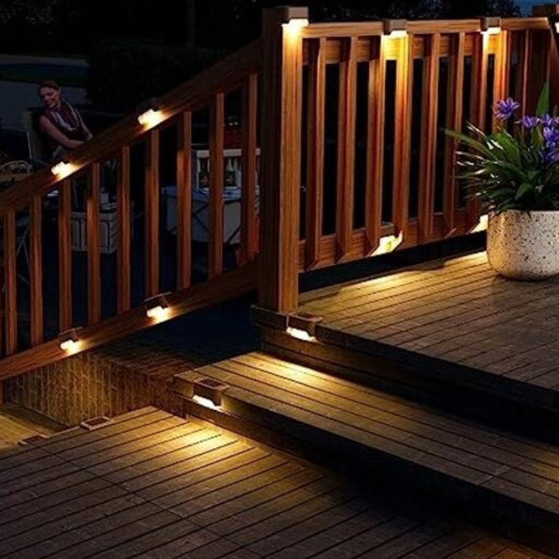 Modern Minimalist Solar Waterproof Rechteckige Plastik LED Außenleuchte Für Garten | Brehn