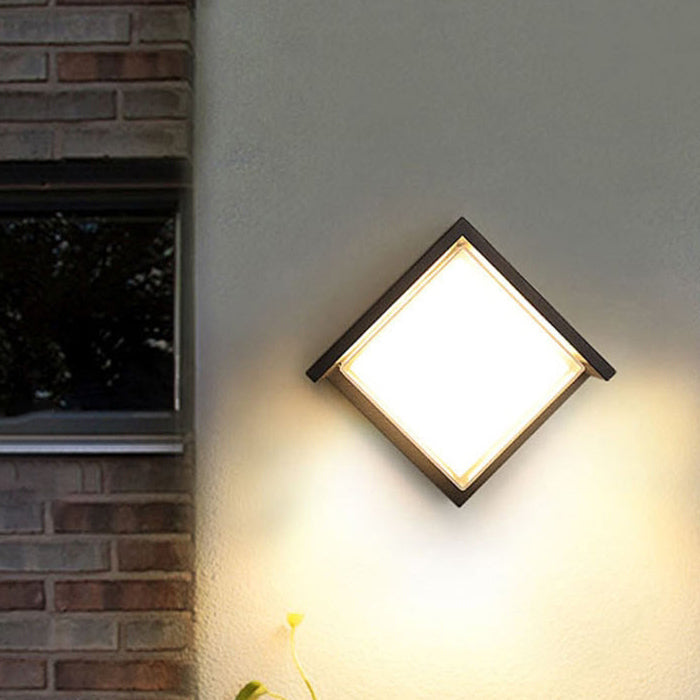 Modern Minimalist Wasserdicht Rund Quadrat Kunststoff Acryl LED Wand Sconce Lampe Für Garten | Brehn