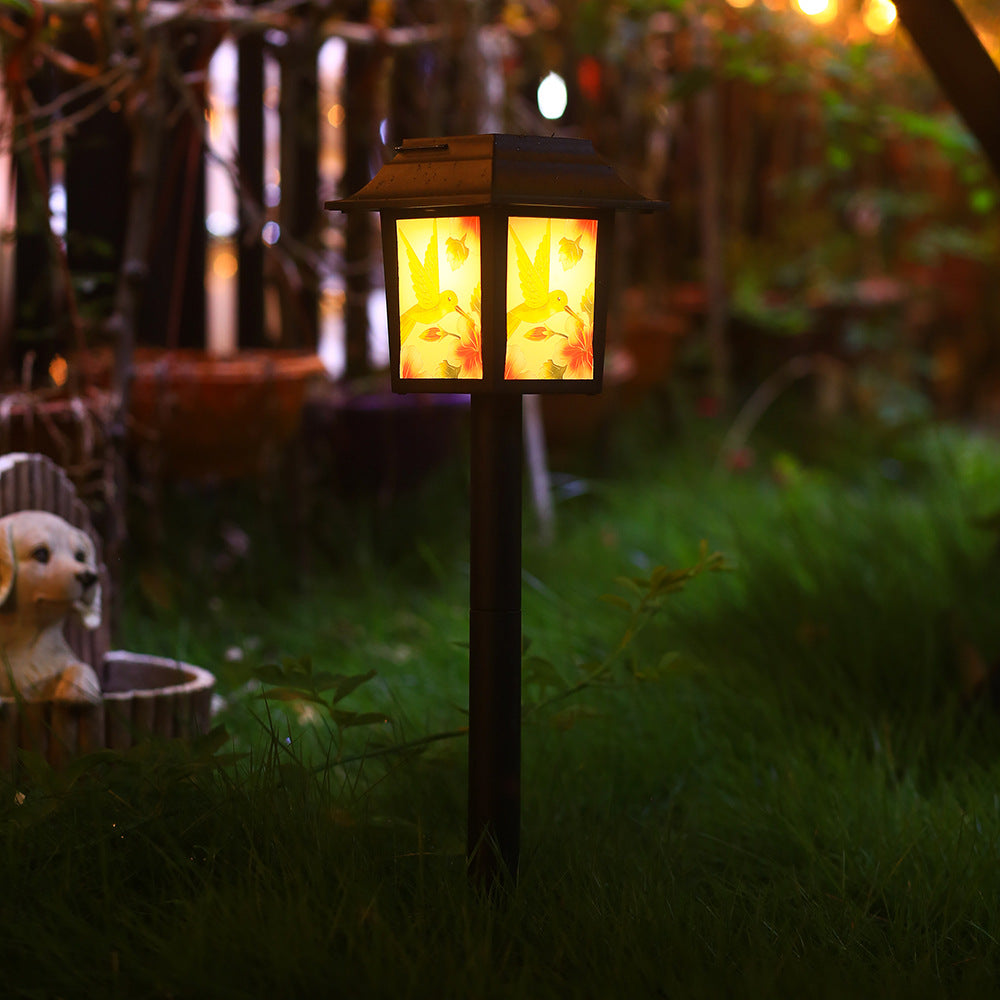 Zeitgenössische industrielle quadratische Eule Muster LED Solar wasserdichte Rasen Einstecklicht für Outdoor Patio | Brehn