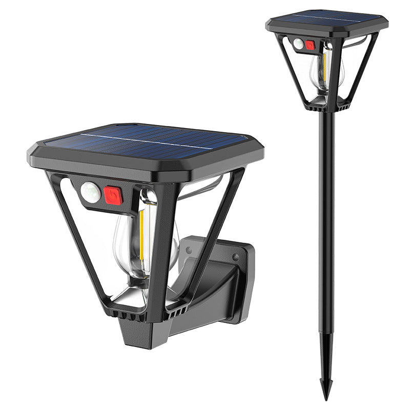 Zeitgenössische industrielle menschliche Körpersensor LED Solar wasserdicht Rasen Einstecklicht für den Außenbereich Patio | Brehn