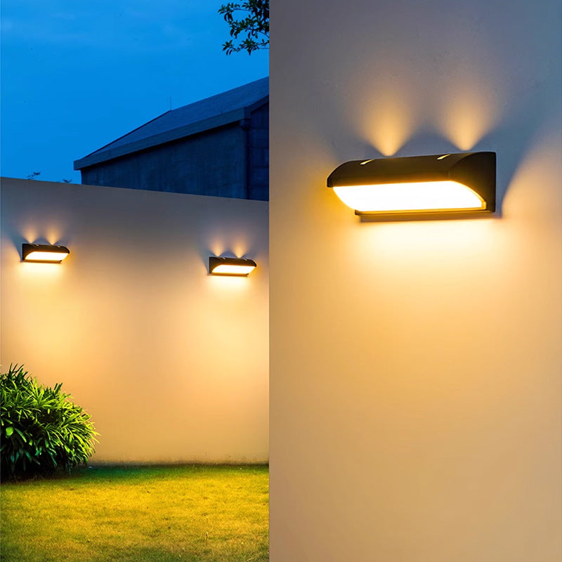 Modern Minimalist Wasserdichte Rechteck Oval PC Aluminium LED Wandleuchte Lampe Für Außenbereich | Brehn
