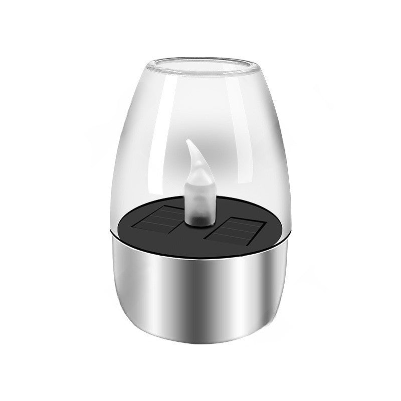 Moderner minimalistischer Kerzenrunde PC Edelstahl LED Außenlicht für den Garten | Brehn