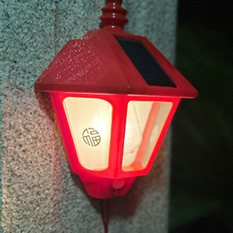Zeitgenössische Retro Solar Wasserfest ABS Leuchtturm LED Wand Sconce Lampe Für Outdoor Patio | Brehn