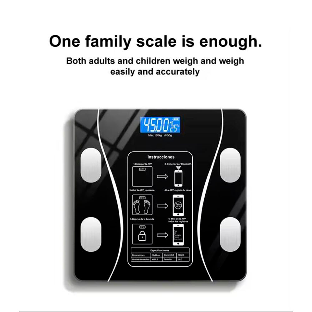 Personenwaage (180 kg) Pro - BMI-Funktion & Bluetooth | Brehn