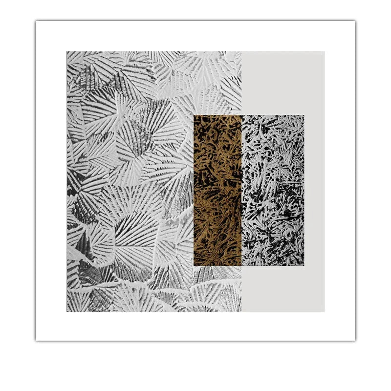 Schwarz Golden Abstrakte Wandkunst Quadratisches Format Fein Kunst Leinwand Drucke Retro Vintage Texturierte Designer Bilder Für Moderne Wohnzimmer Dekor