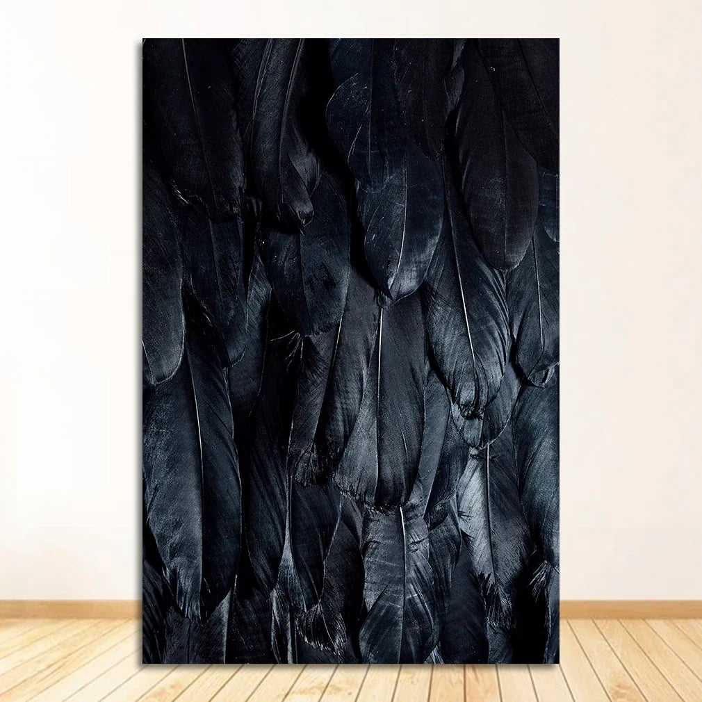 Schwarz Weiß Gold Feder Wandkunst Fine Art Leinwanddrucke Schicke Poster Boutique Mode Bilder Für Wohnzimmer Schlafzimmer Hotel Salon Kunst Dekor