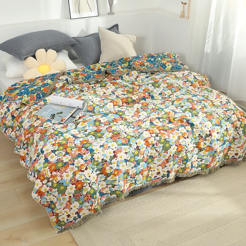 Bloom Pastoral Flower Wurfdecke | Brehn